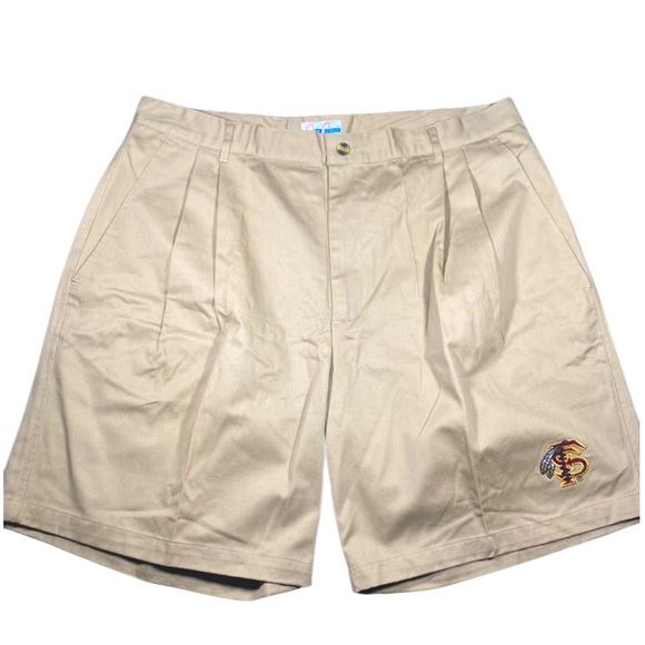 FSU Shorts Men’s 40 Khaki College Classics Embroidered Florida State Seminoles - Picture 1 of 10